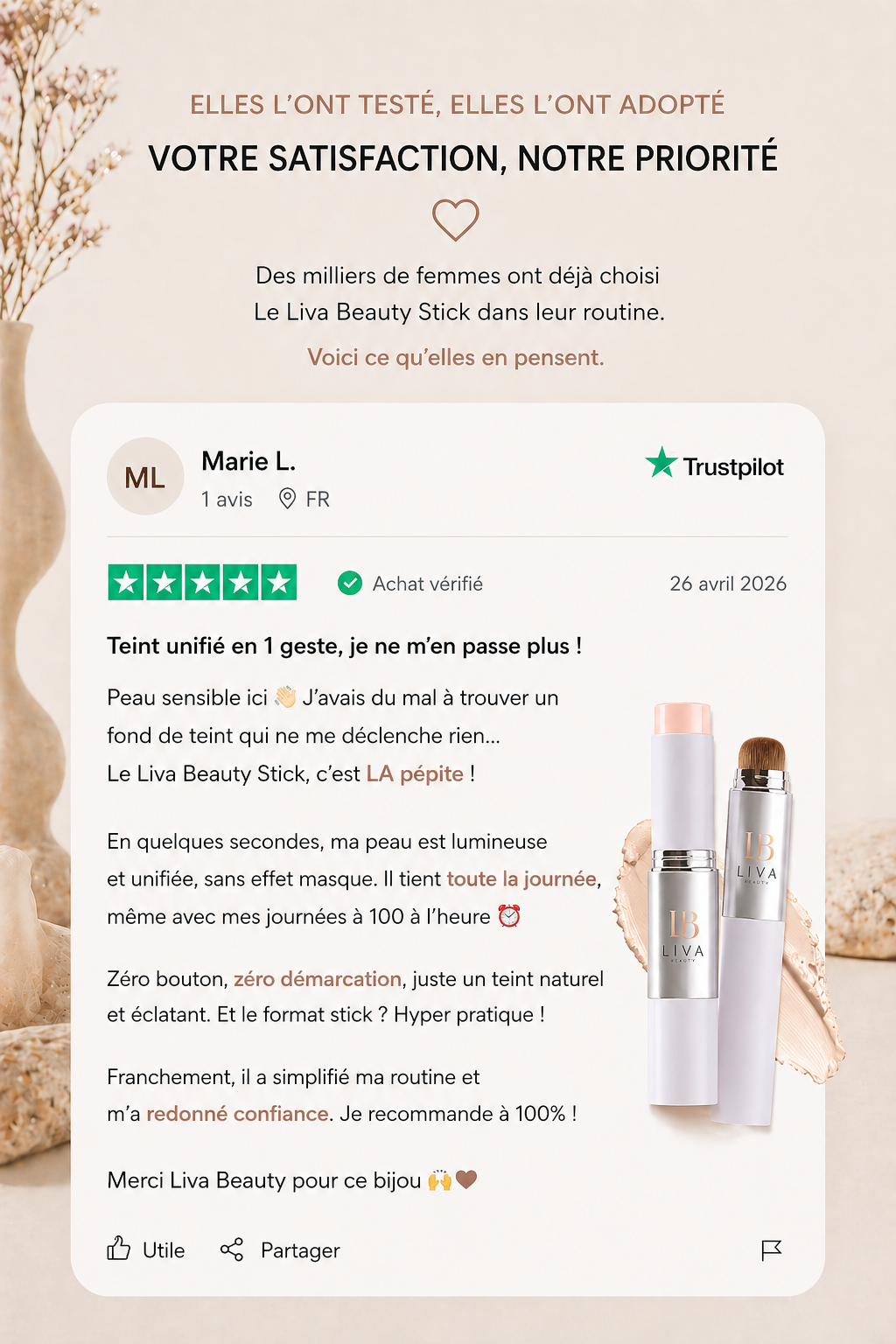 Liva Beauty™ - Le Stick Teint Sur-Mesure
