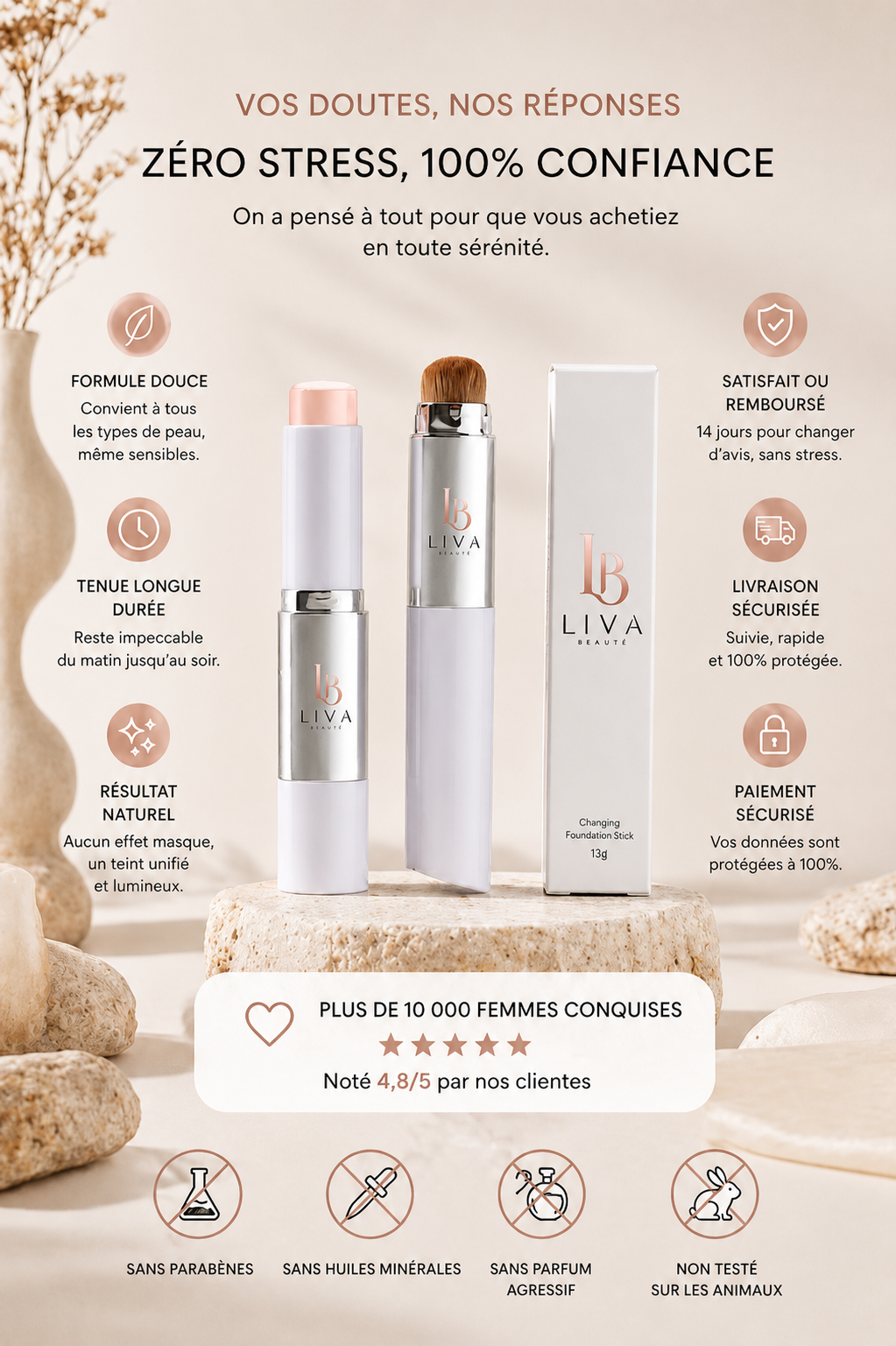 Liva Beauty™ - Le Stick Teint Sur-Mesure
